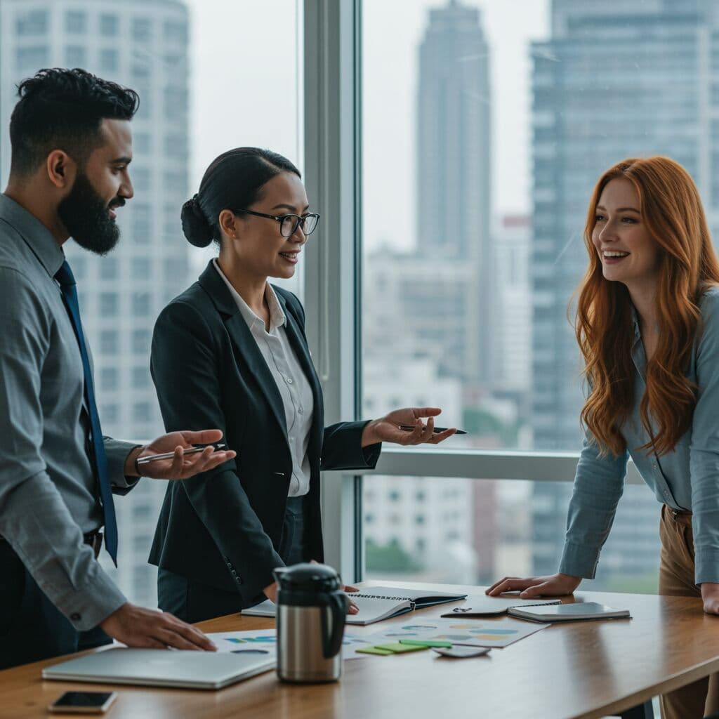 A team of leaders collaborating