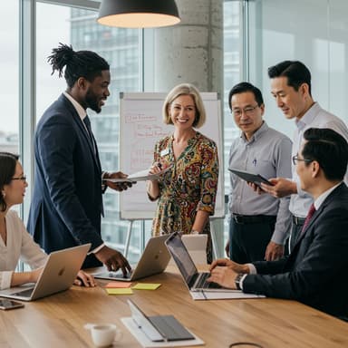 A team of sales representatives collaborating