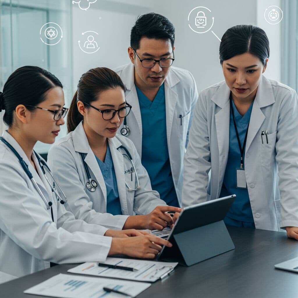 A team of healthcare professionals collaborating