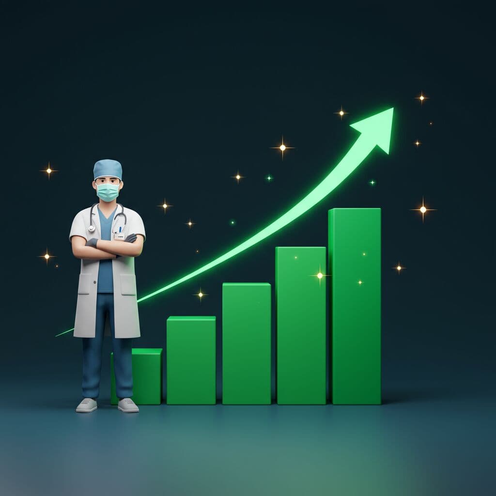 A healthcare professional reviewing training progress